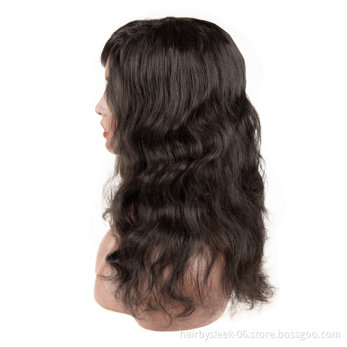 REBECCA FASHION natural black Hair High temperature Body Wave 16-28 inches 4*4 Lace Closure Synthetic Hair wigs for black women
